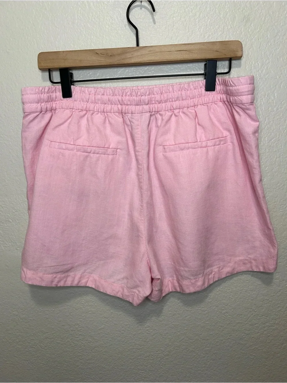 J.Crew Seaside Linen Blend Drawstring Shorts Light Pink Size Medium